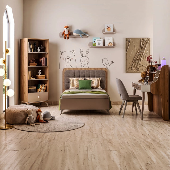 Burak Single Bed with Side Table