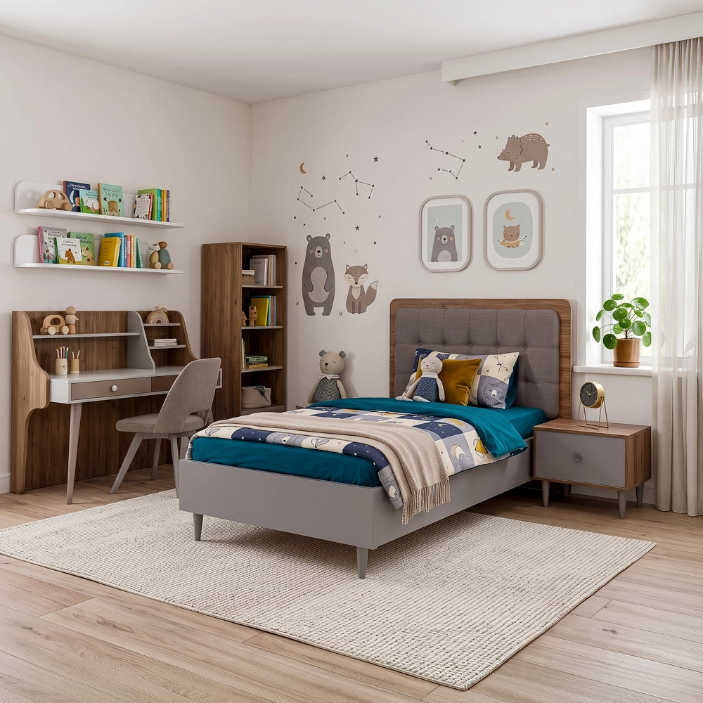 Burak Single Bed with Side Table