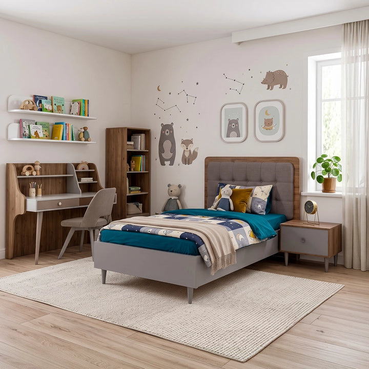 Burak Single Bed with Side Table