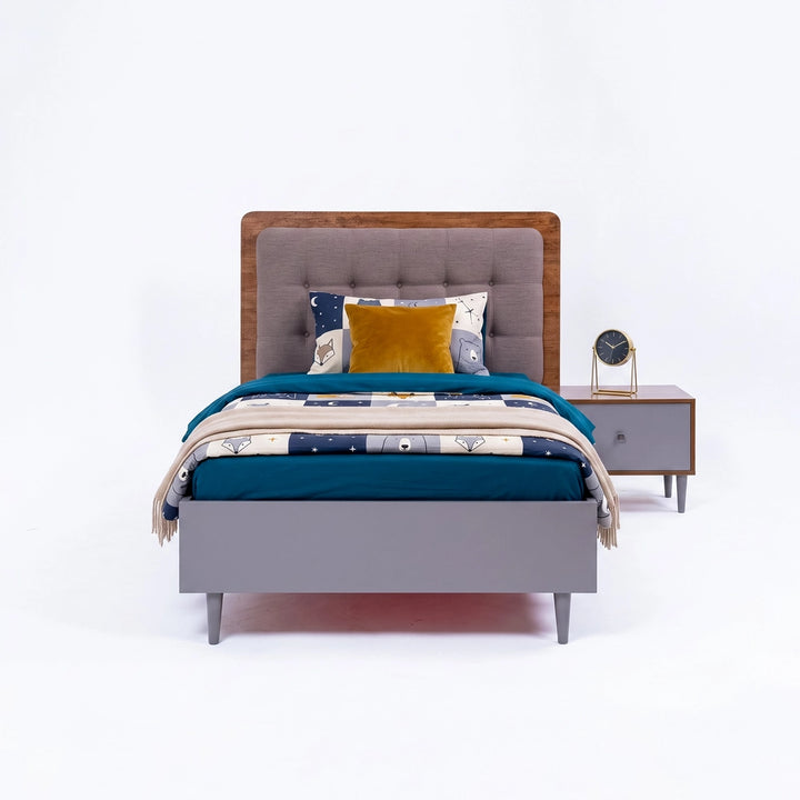 Burak Single Bed with Side Table