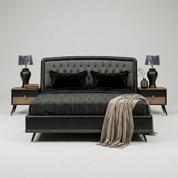 Emir Bed with Side Tables