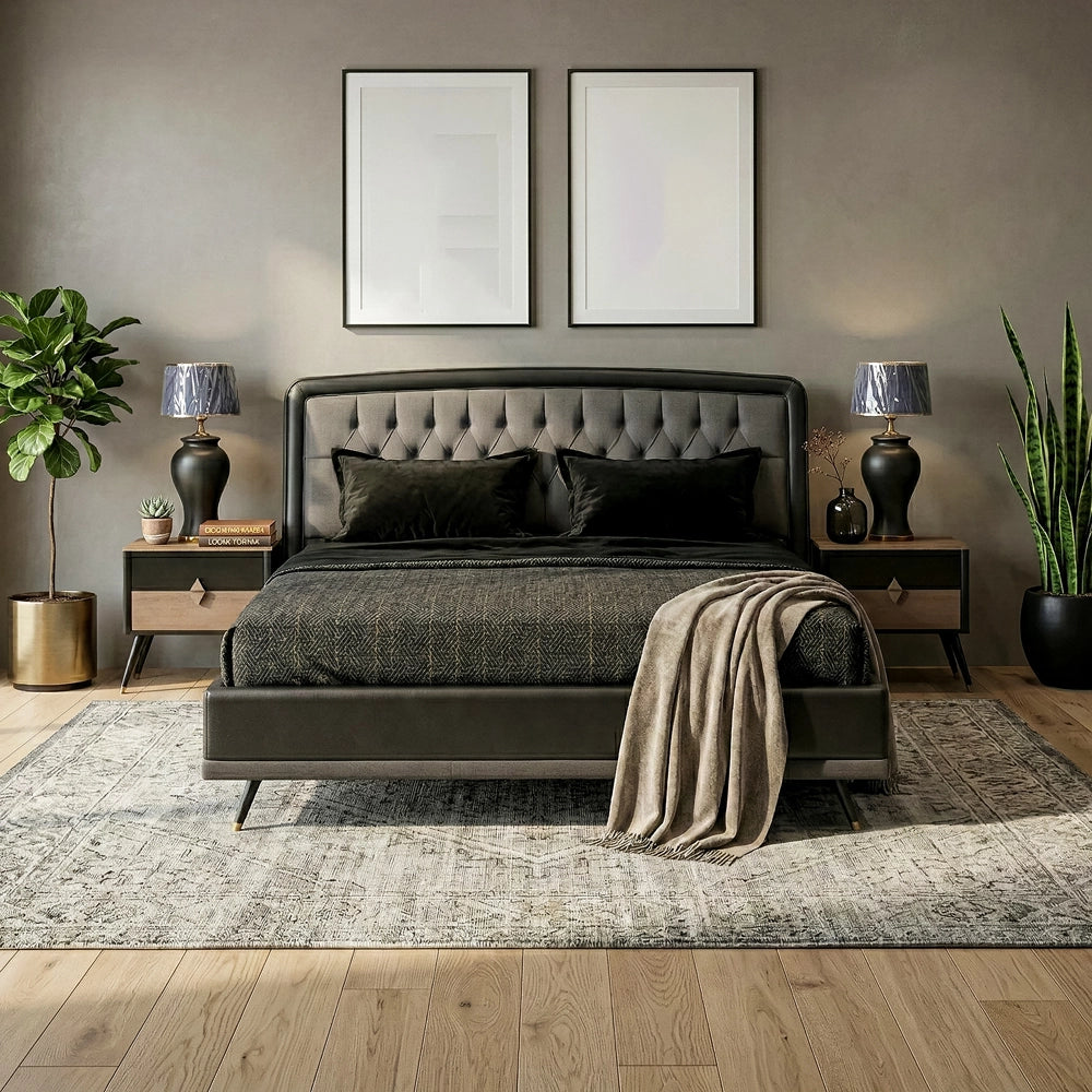 Emir Bed with Side Tables