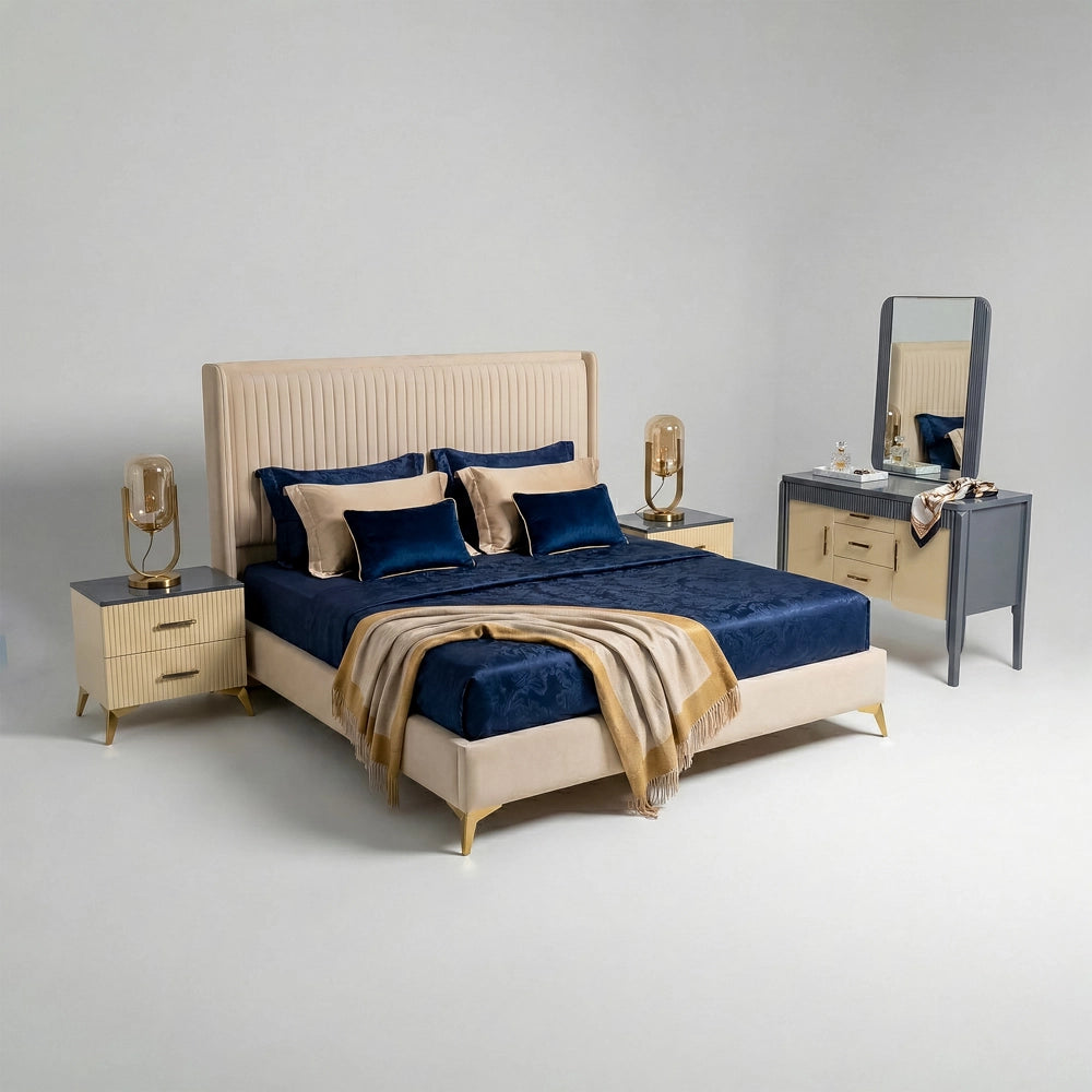 Evelyn Bed with Side Tables