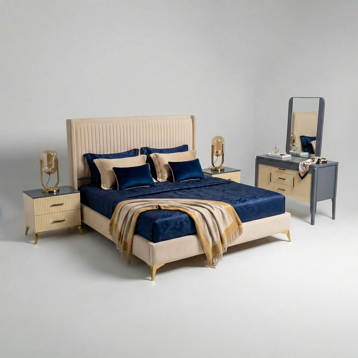 Evelyn Bed with Side Tables
