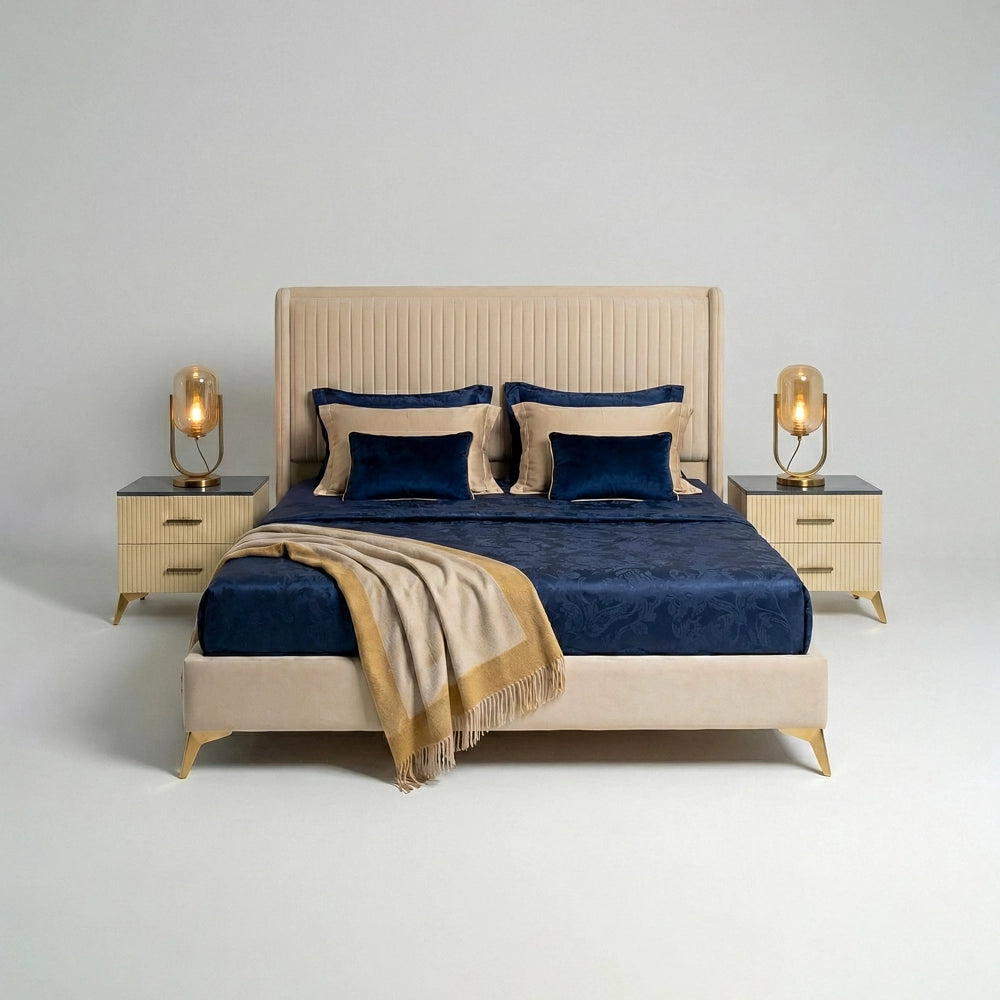 Evelyn Bed with Side Tables