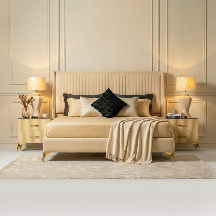 Evelyn Bed with Side Tables