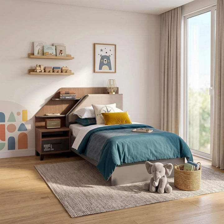 Harper Single Bed with Side Table
