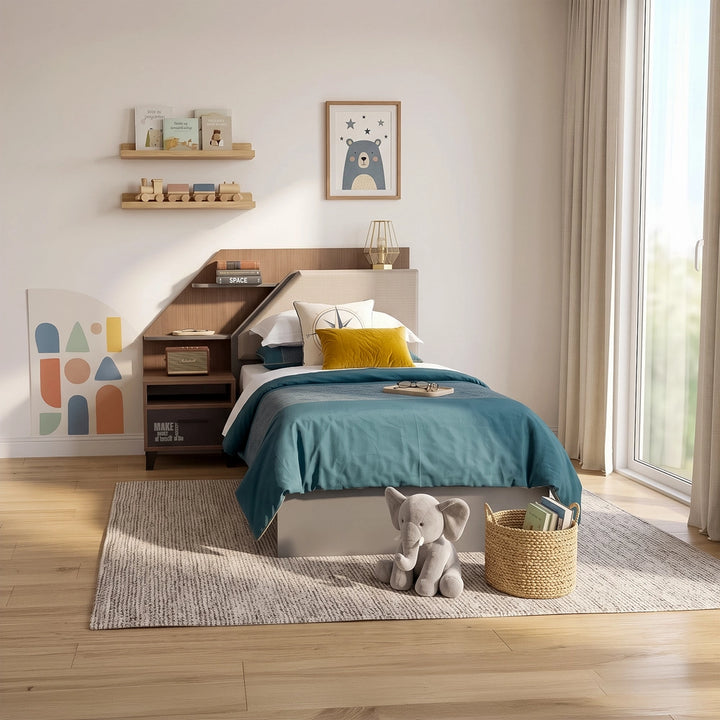 Harper Single Bed with Side Table