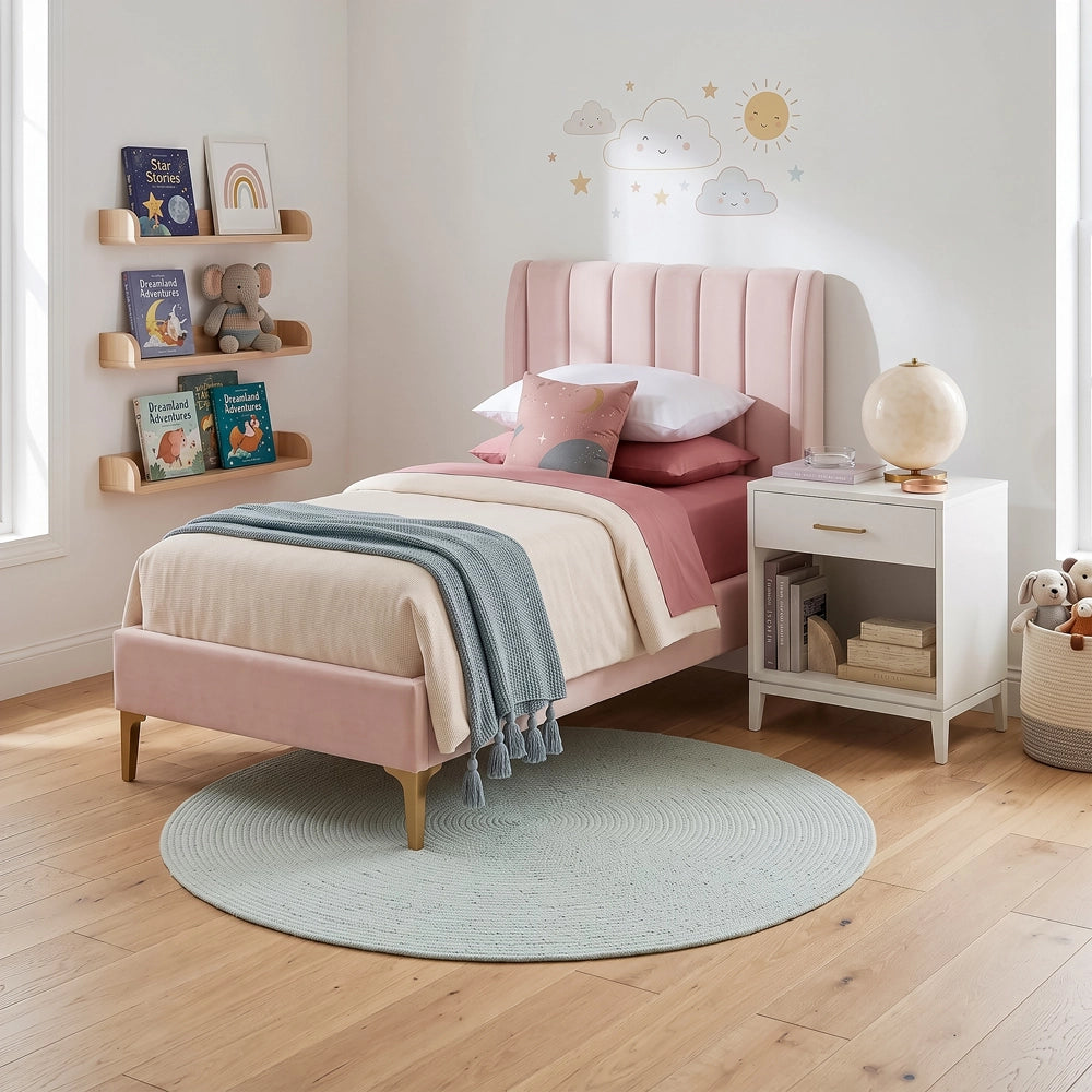 Heather Single Bed with Side Table