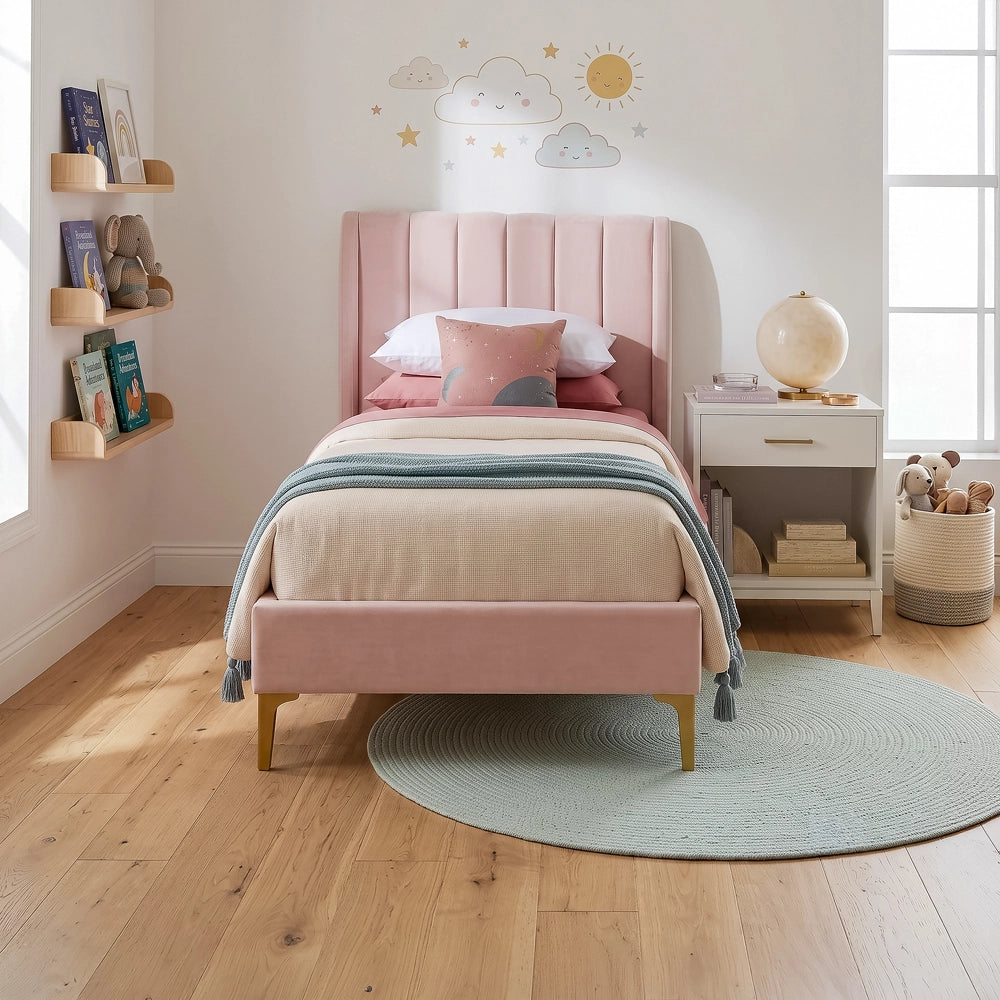 Heather Single Bed with Side Table