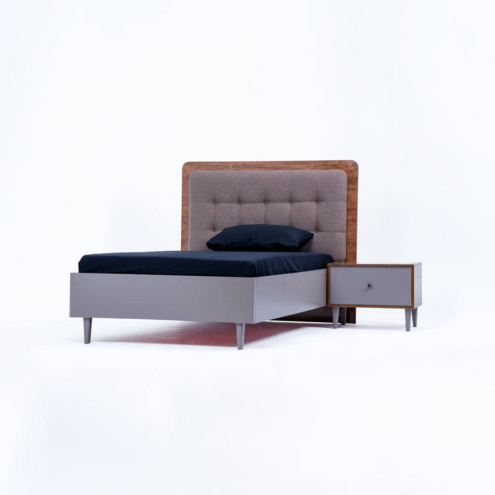 Burak Single Bed with Side Table